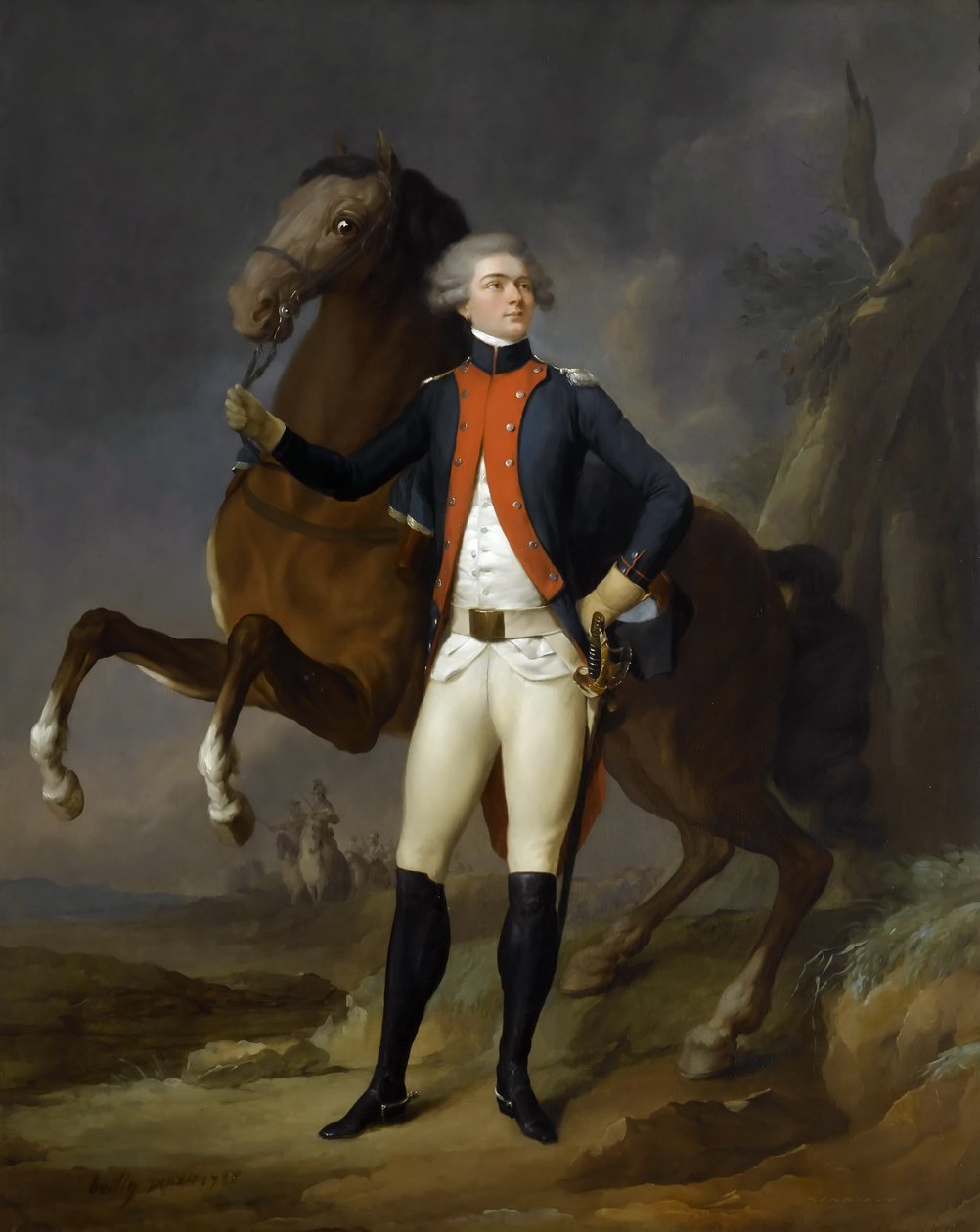 Portræt af Gilbert Motier Marquis De La Fayette 1757-1834 af Louis Leopold Boilly