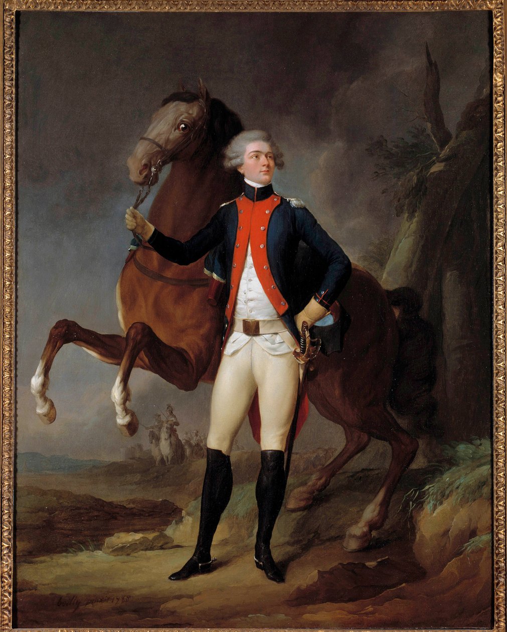 Portræt af Marie Gilbert Mottier, Marquis de La Fayette af Louis Leopold Boilly