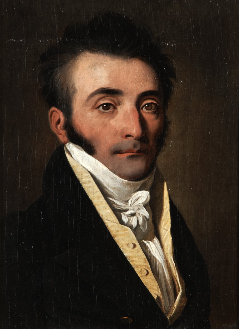 Portræt af en mand i gul vest af Louis Leopold Boilly