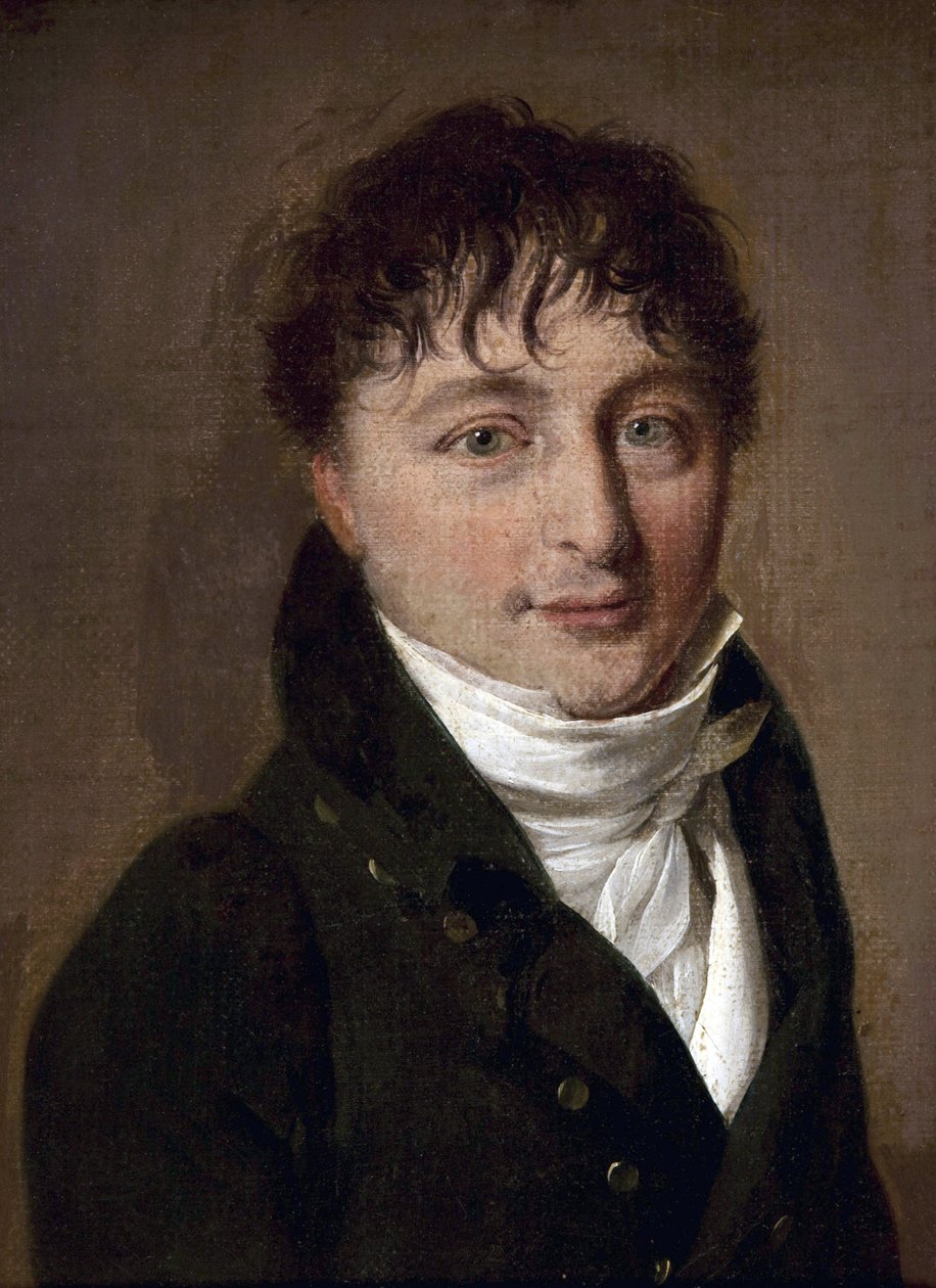 Portræt af komponisten Charles Gounod (1818-1893) af Louis Leopold (Louis-Leopold) Boilly (1761-1845) - Olie på pap - Bibliotheque de l