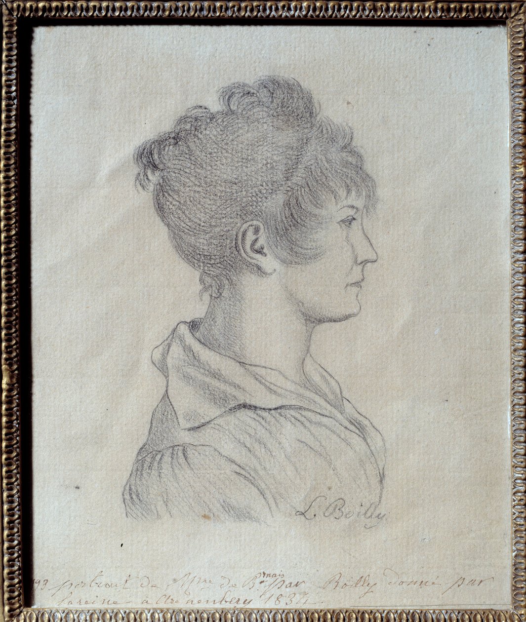 Profilportræt af Josephine de Beauharnais (1763-1814) Tegning af Louis Leopold Boilly (1761-1845) 1793 Søn. 0,17x0,21 m Malmaison, slotsmuseum af Louis Leopold Boilly