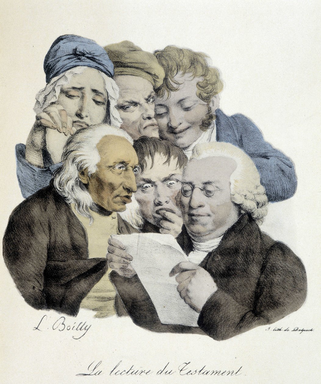 Læsning af testamentet - af Louis Leopold Boilly af Louis Leopold Boilly