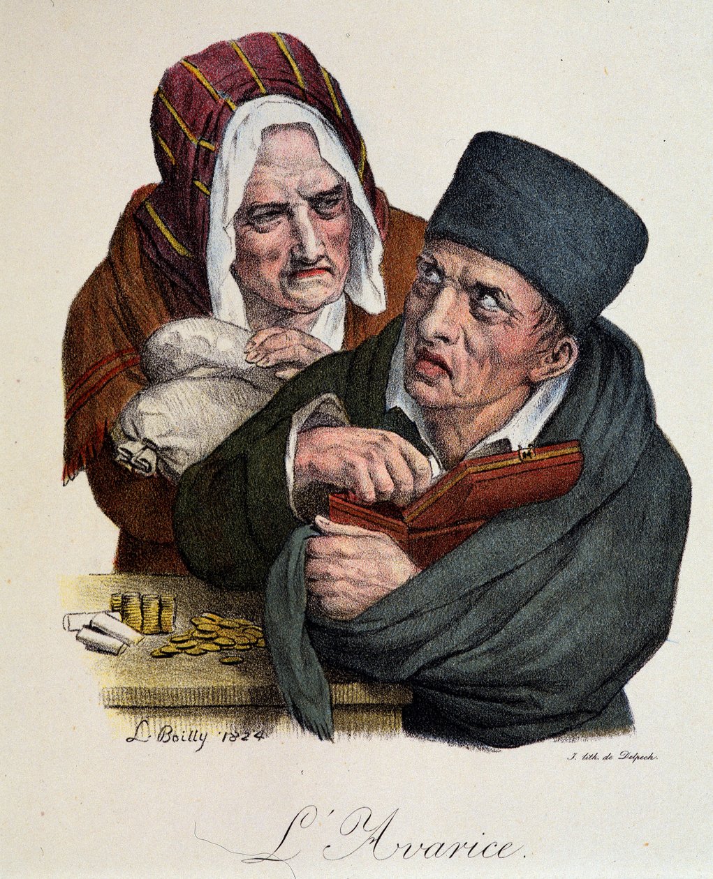 Seven Deadly Sins: Greed by Boilly af Louis Leopold Boilly