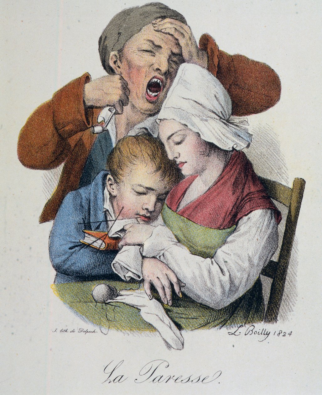 De syv dødssynder: dovenskab af Boilly af Louis Leopold Boilly