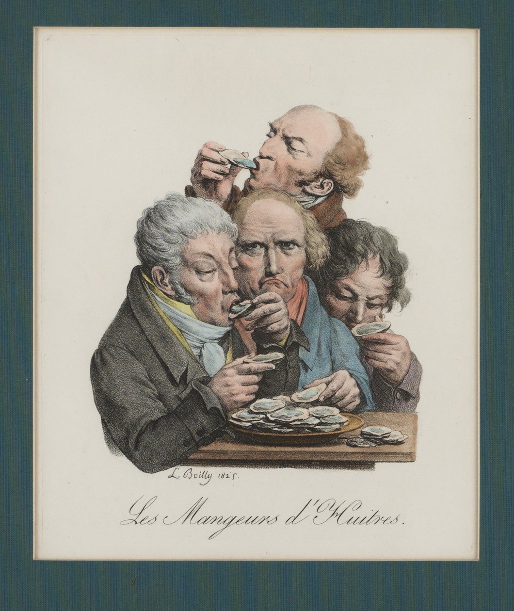 Slurpende østers, 1825 af Louis Leopold Boilly