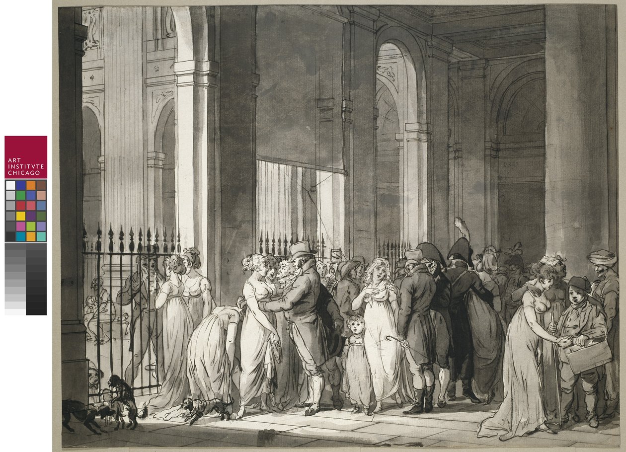 Arkaderne ved Palais Royal, ca. 1804 af Louis Leopold Boilly