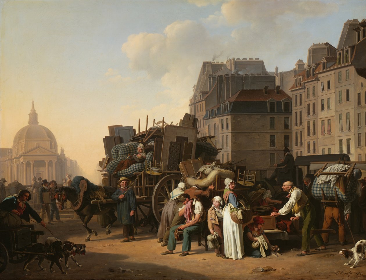 Flytningerne, 1822. af Louis Leopold Boilly