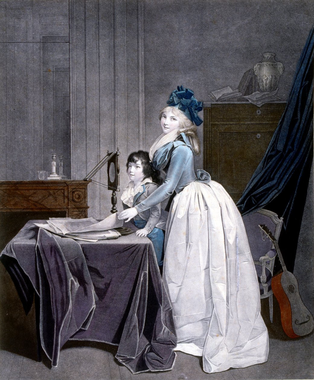 Den optiske illusion. 1794 (kobberstik). af Louis Leopold Boilly (1761-1845). L