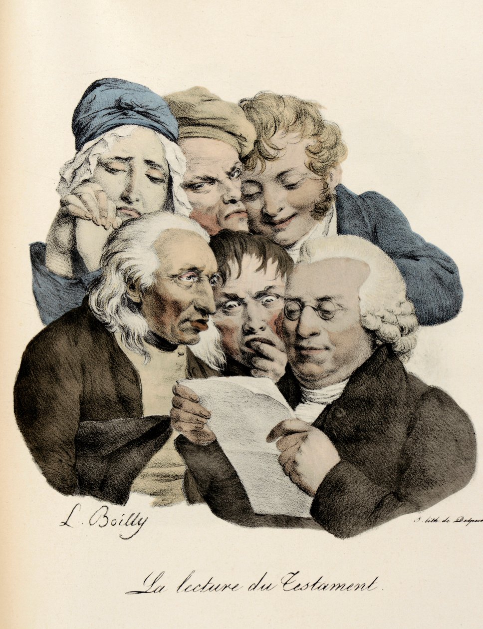 Læsning af testamentet Gravering af Louis-Leopold Boilly (Louis Leopold Boilly af Louis Leopold Boilly
