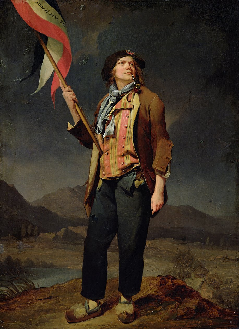 Sangeren Chenard, som en Sans-Culotte af Louis Leopold Boilly