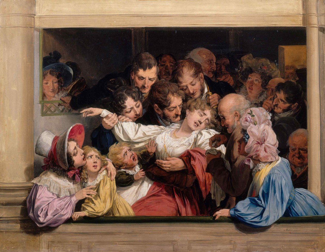 Virkningen af melodrama Leffet du melodrame, ca. 1830. af Louis Leopold Boilly