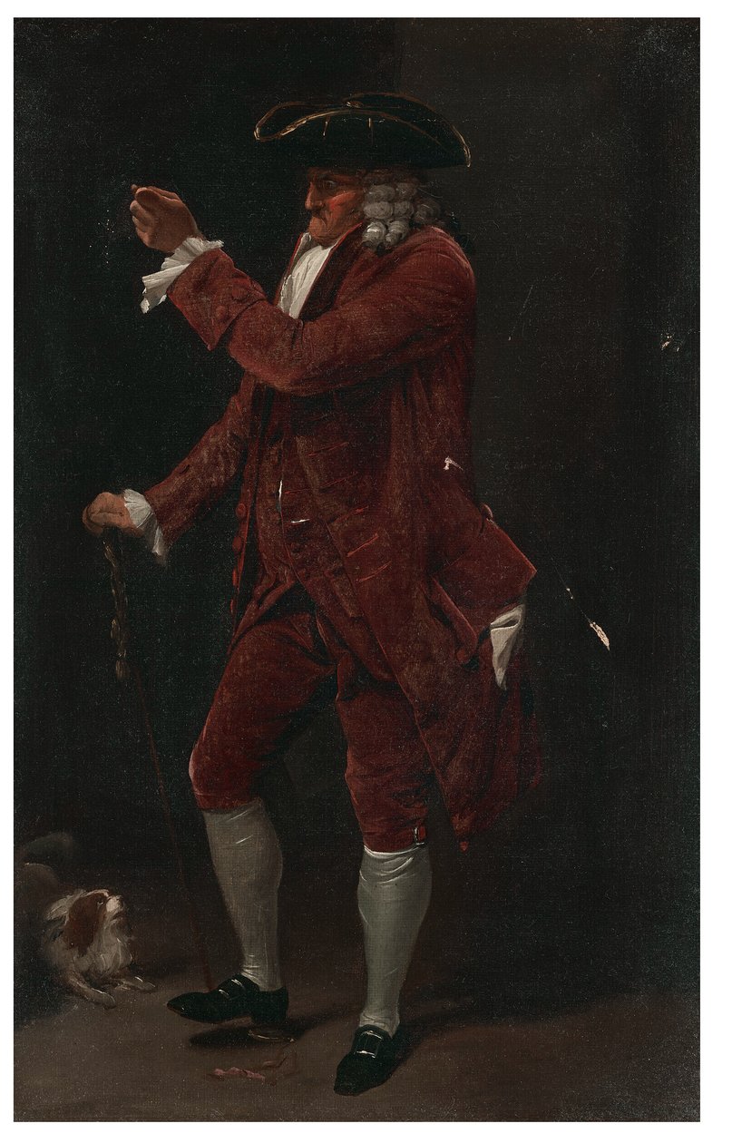 En herre med en hund af Louis Leopold Boilly