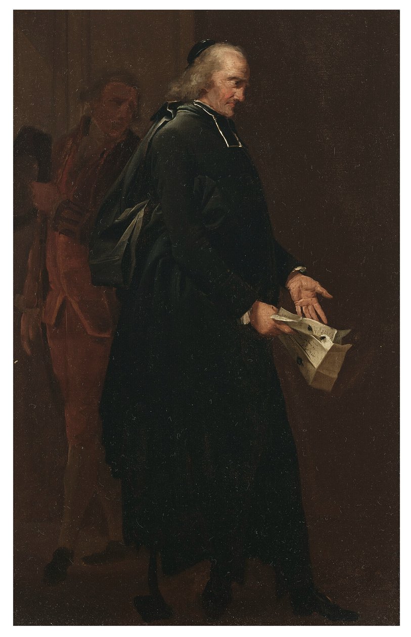 En abbed med et brev i hånden af Louis Leopold Boilly