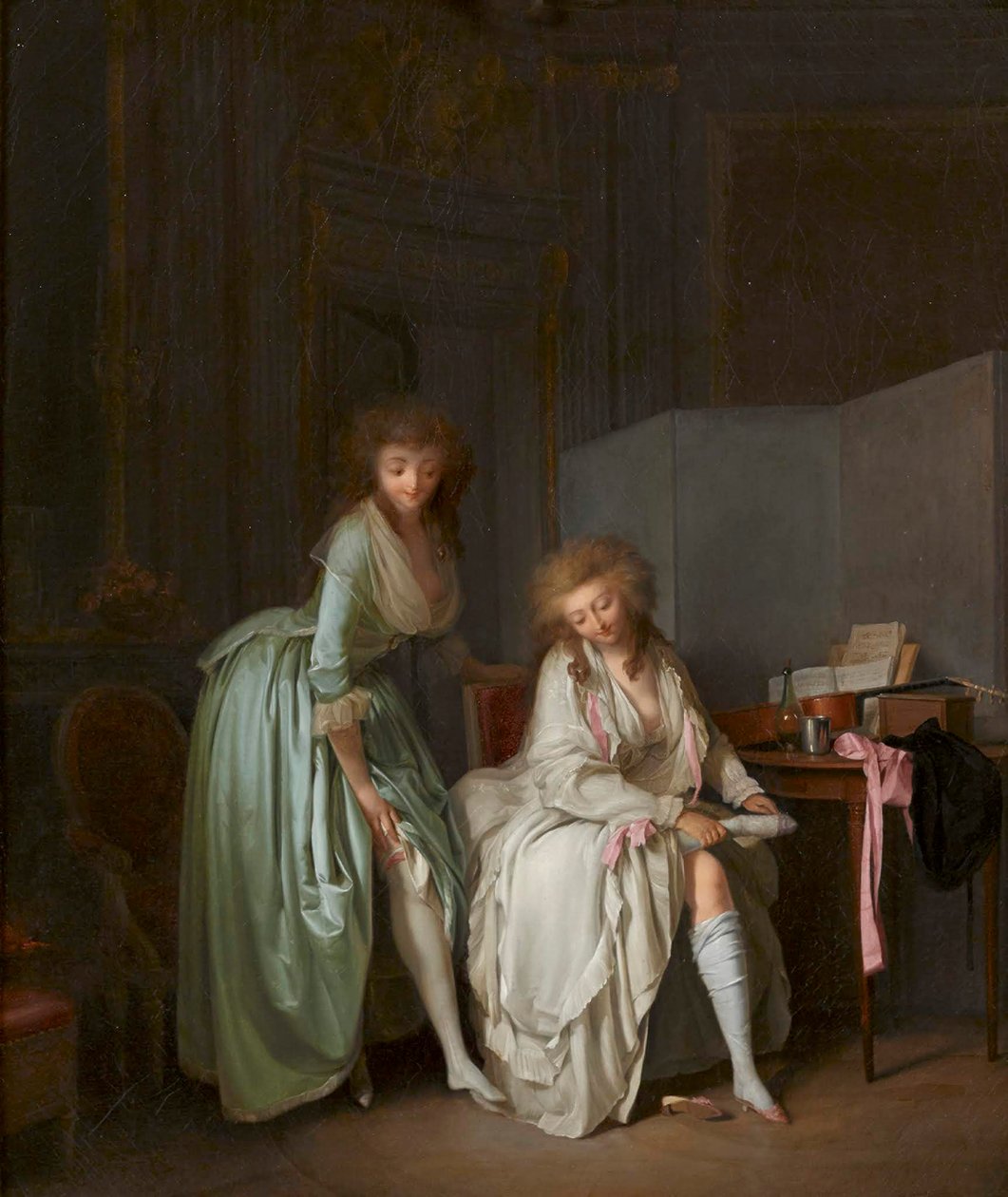 Louis-Léopold Boilly - Sammenligning af små fødder af Louis Leopold Boilly