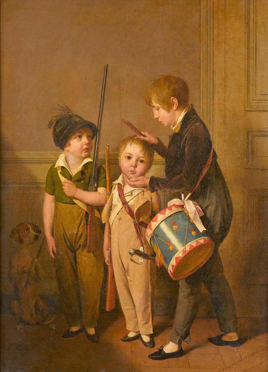 Louis-Léopold Boilly - Mine små soldater af Louis Leopold Boilly