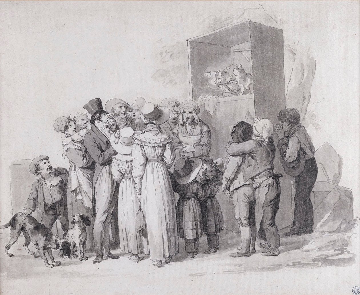 Louis-Léopold Boilly - Den stakkels kat (skitse) af Louis Leopold Boilly