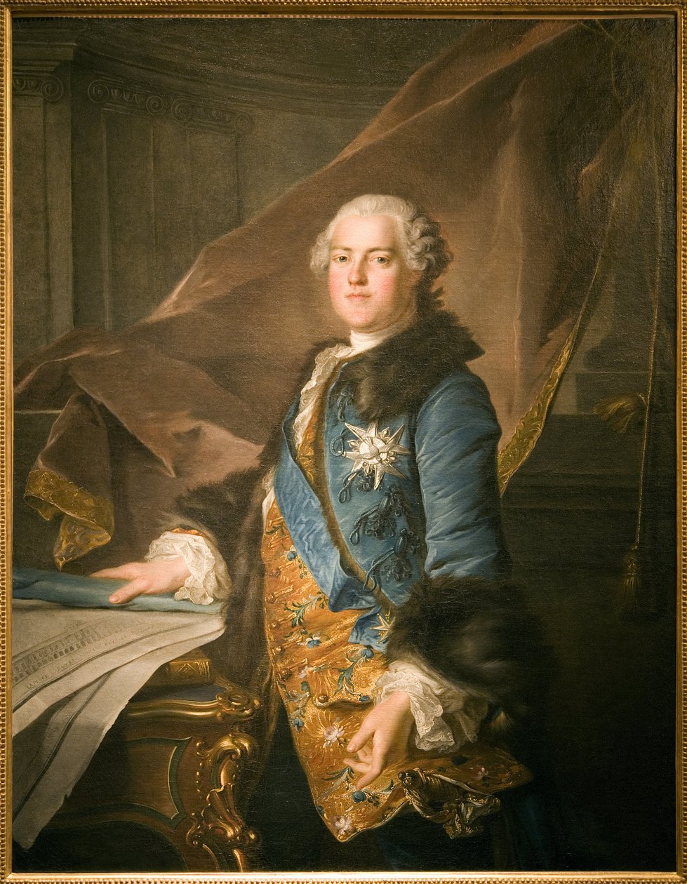 Portræt af Abel Francois Poisson, Marquis de Marigny (1727-1781), Superintendent for Kongens Bygninger, Oliemaleri på lærred af Louis Tocque (1696-1772). Fotografi, KIM Youngtae, Paris, Musee Carnavalet. af Louis Tocqué