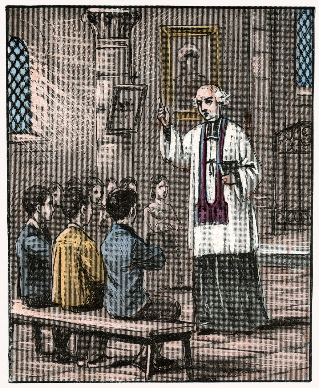 Første nadver, ca. 1880 (tryk) af Louis Maitrejean