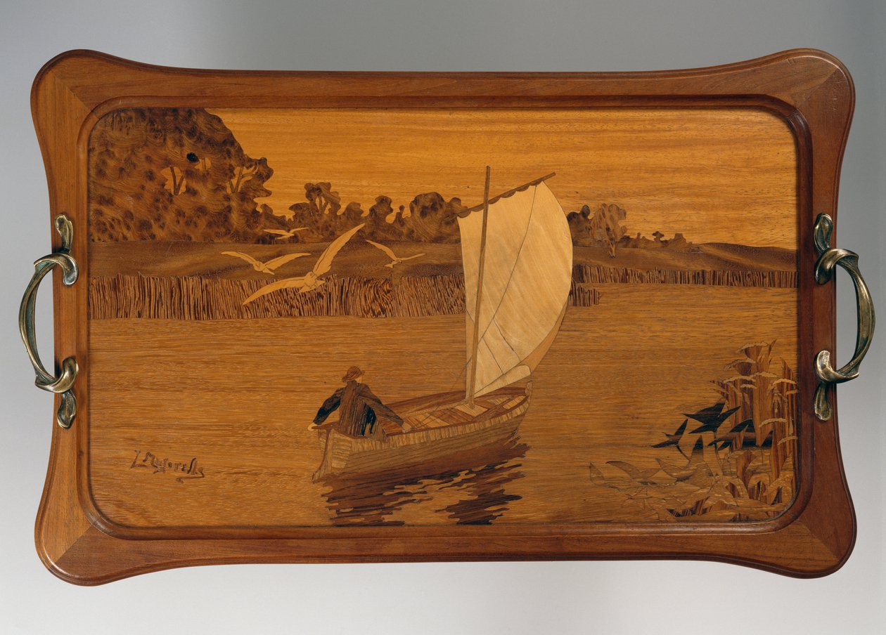 Bakke med søscene, af Louis Majorelle (1859-1926), træ, Frankrig, 20. århundrede af Louis Majorelle