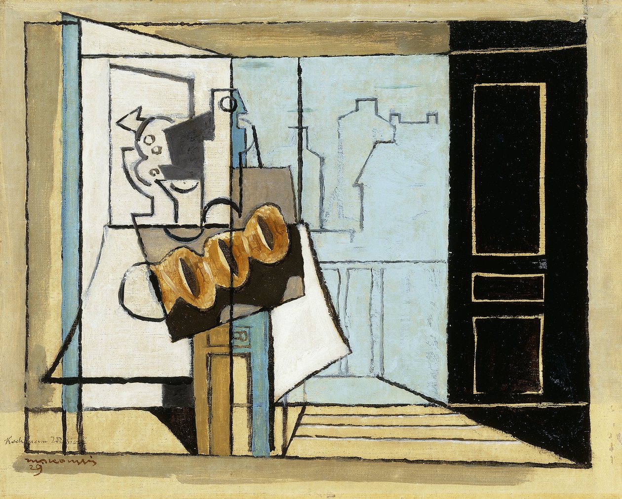mandag, det åbne vindue; Mandag, det åbne vindue, 1929 af Louis Marcoussis