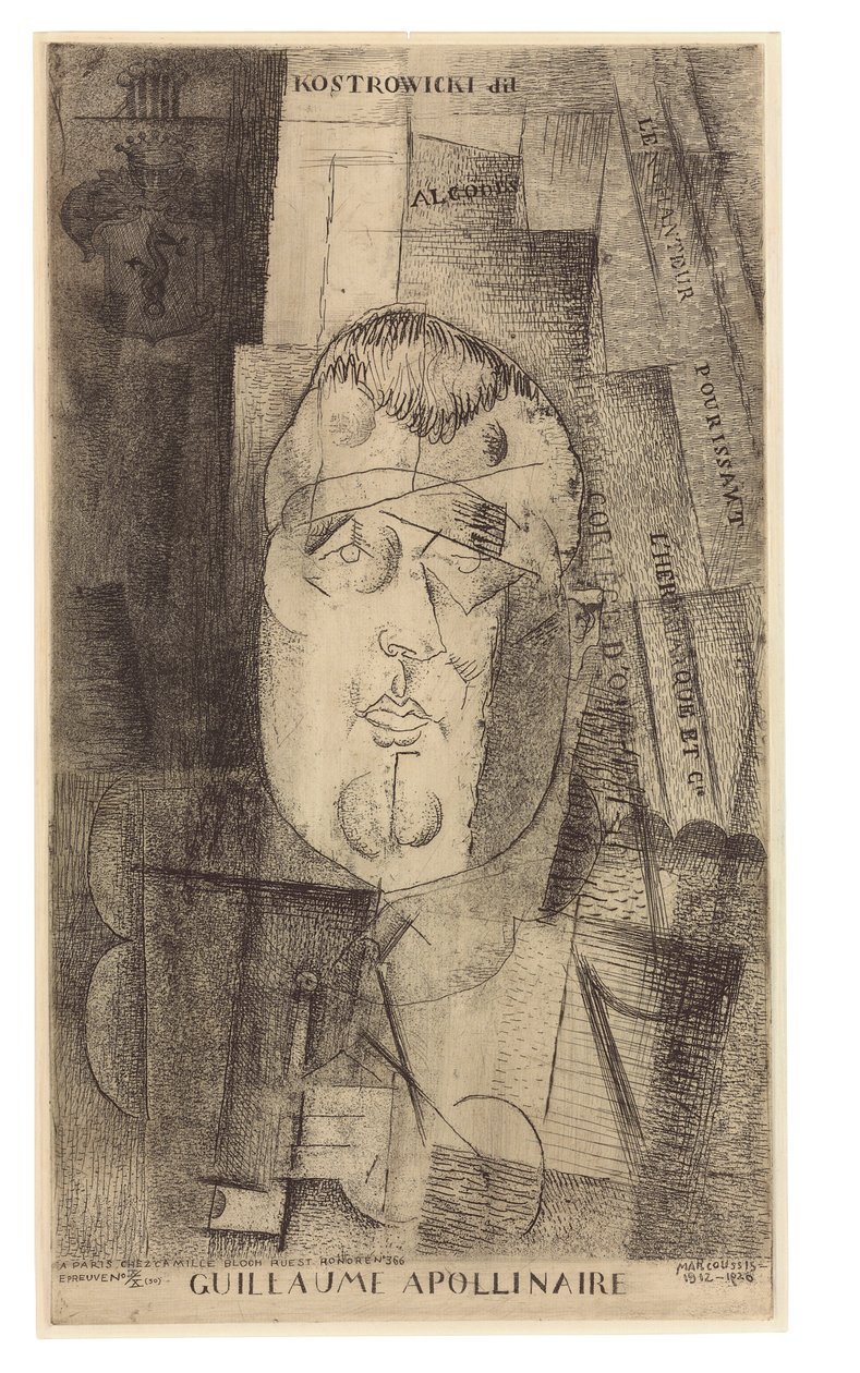 Portræt af Guillaume Apollinaire, 1912-20 af Louis Marcoussis