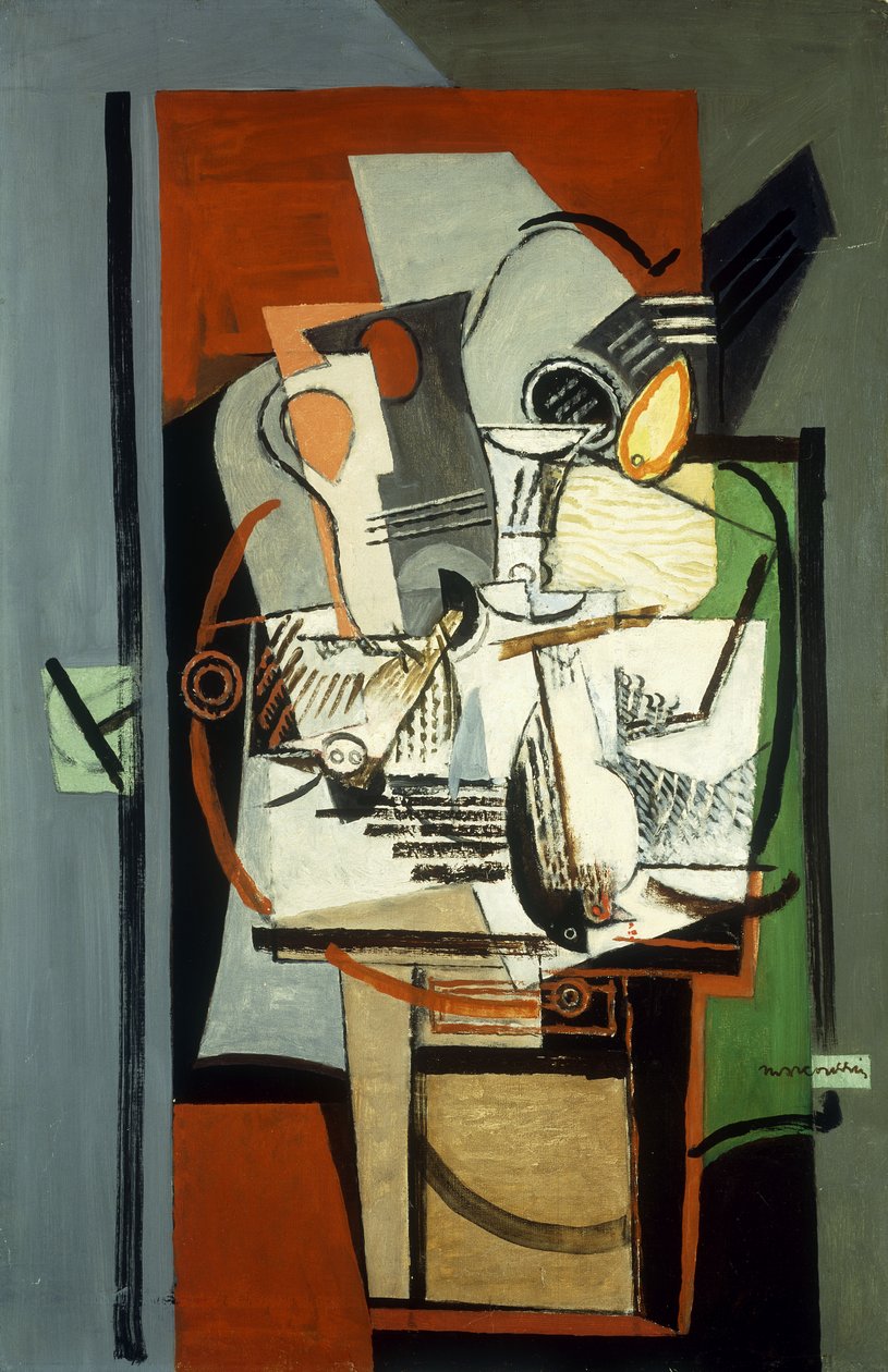 Stilleben; Nature Morte, ca. 1930 af Louis Marcoussis