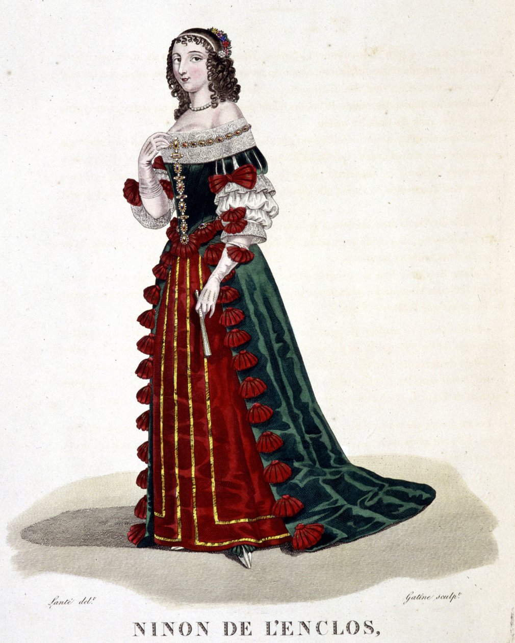 Anne "" Ninon"" fra Enclos (eller Ninon de Lenclos eller Ninon de Lanclos af Louis Marie Lante