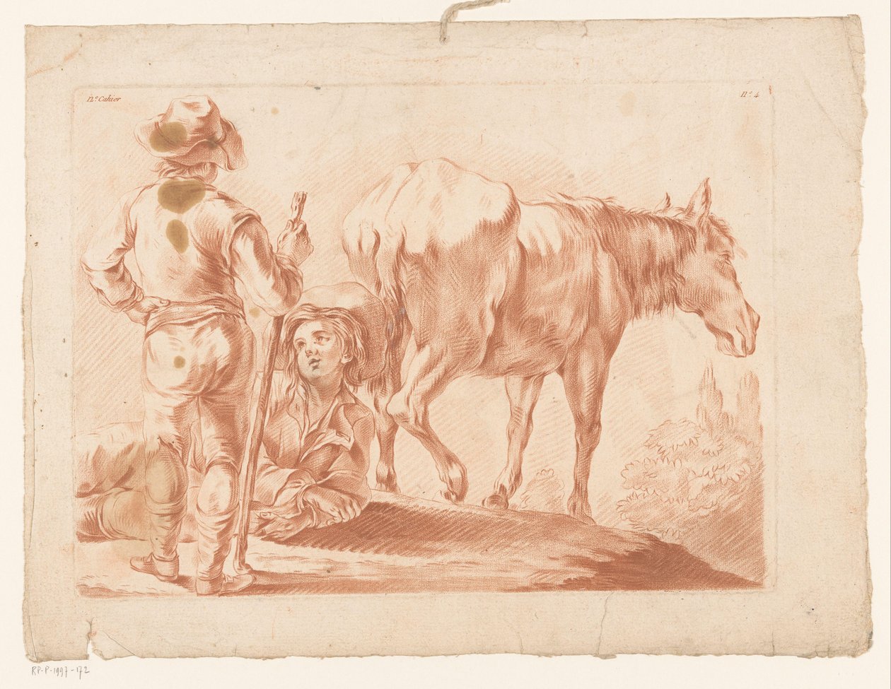 To drenge med en hest af Louis Marin Bonnet (possibly)