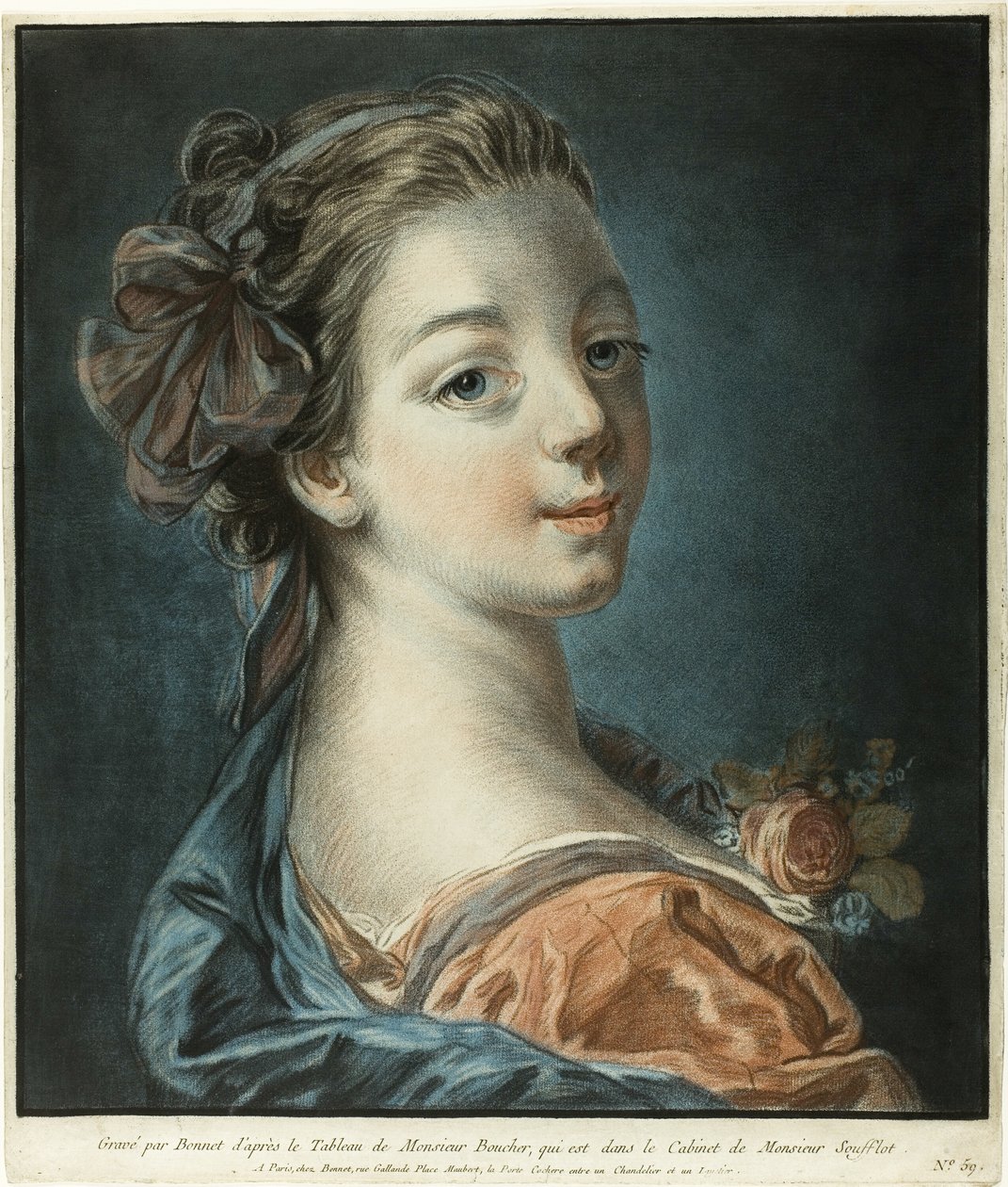 Buste af en kvinde af Louis Marin Bonnet