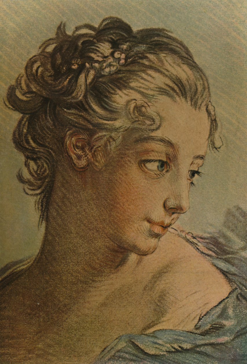 Head Of A Young Girl, c1760-1790, 1913 af Louis Marin Bonnet