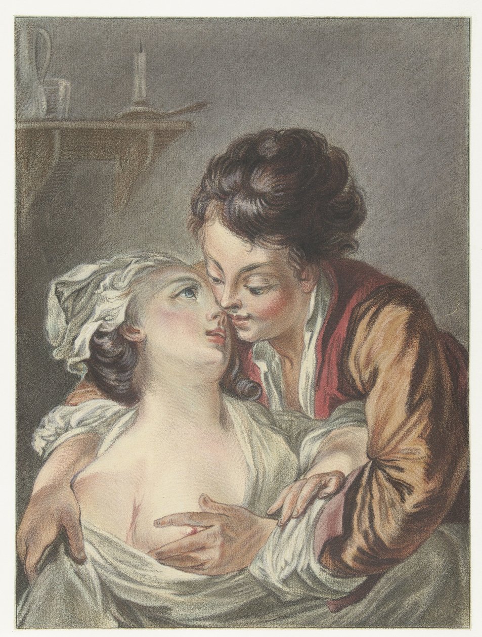 kærligt par Le Rendez-Vous af Louis Marin Bonnet