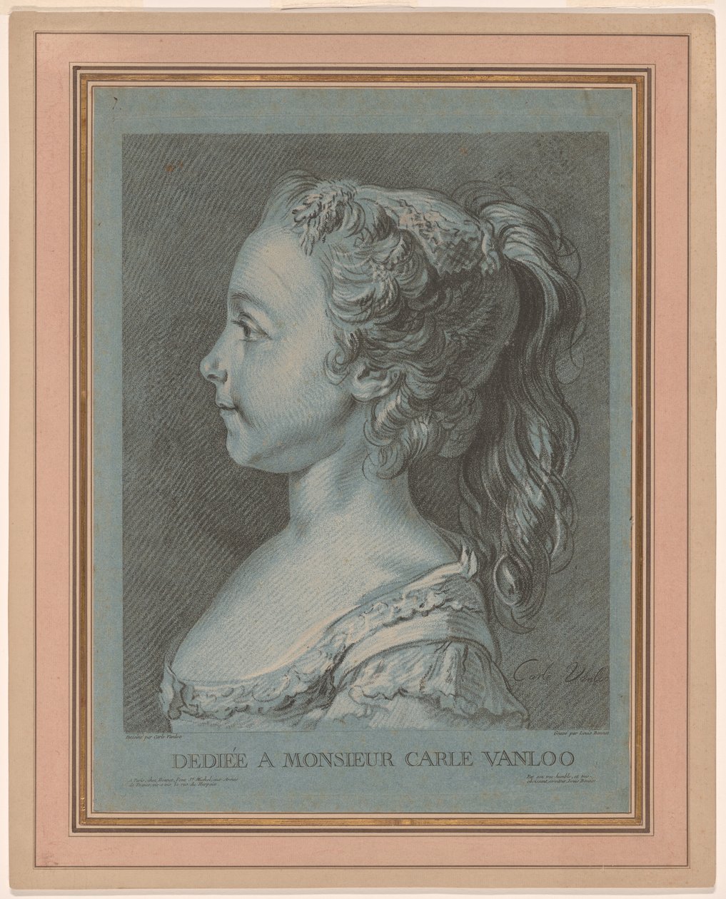 Marie-Rosalie Vanloo af Louis Marin Bonnet