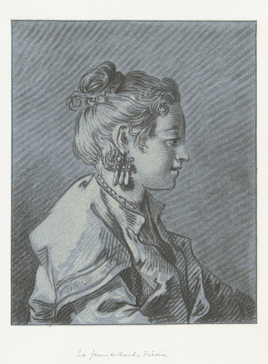 Portræt af en finsk kammerpige Tête de femme de chambre Finoise af Louis Marin Bonnet