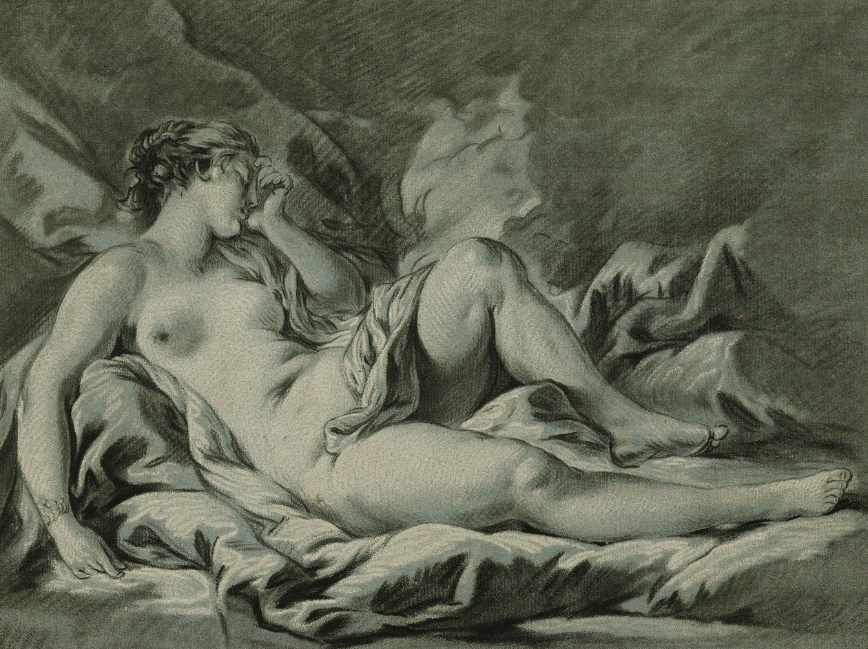 Venus sover, efter Francois Boucher; Venus søvn, efter Francois Boucher, 1771 af Louis Marin Bonnet