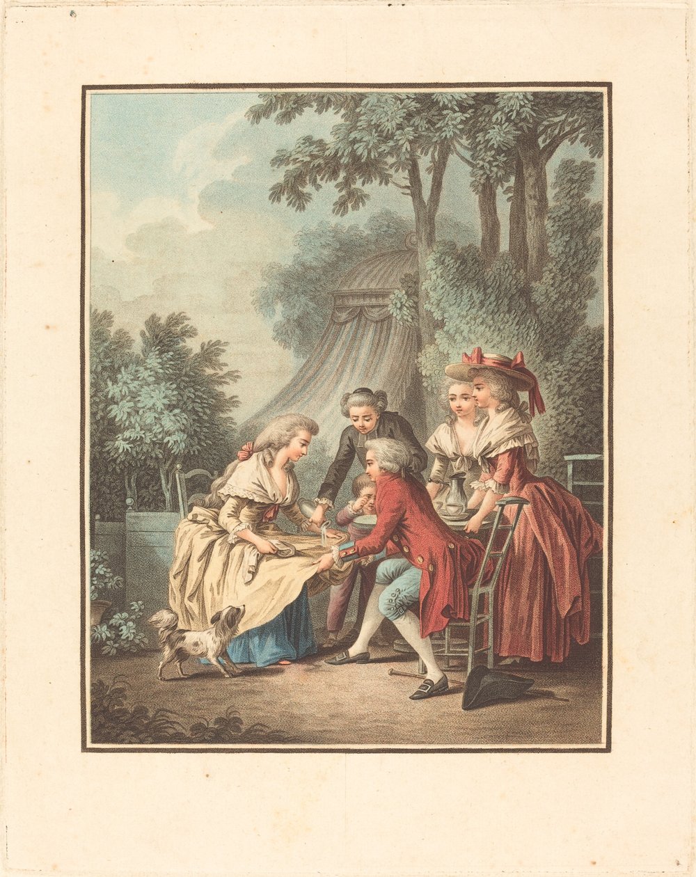 Frokost af Louis Marin Bonnet after Jean Baptiste Hüet, I