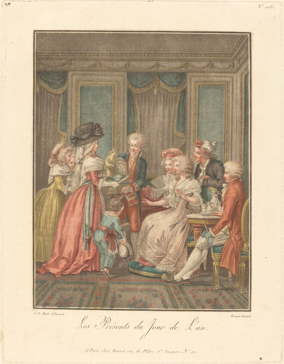 Nytårsgaver af Louis Marin Bonnet after Jean Baptiste Hüet, I