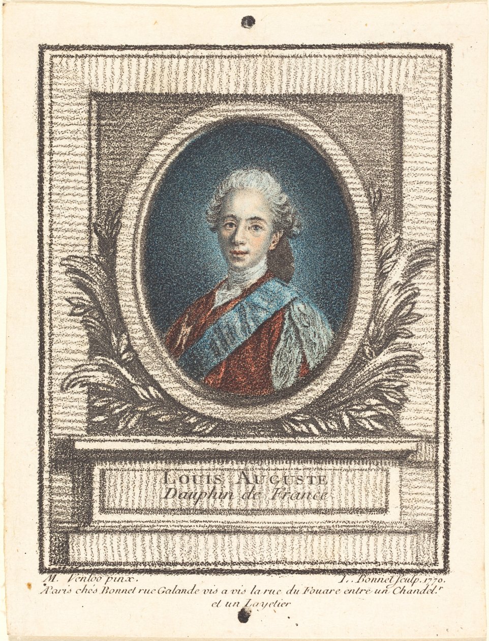 Louis-Auguste, Dauphin af Frankrig af Louis Marin Bonnet after Louis Michel Van Loo