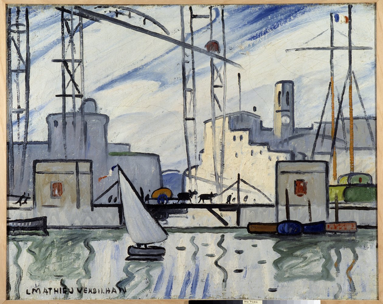 Marseille, færgebroen Maleri af Louis Mathieu Verdilhan (1875-1928) ca. 1918-1920 Musee Cantini, Marseille af Louis Mathieu Verdilhan