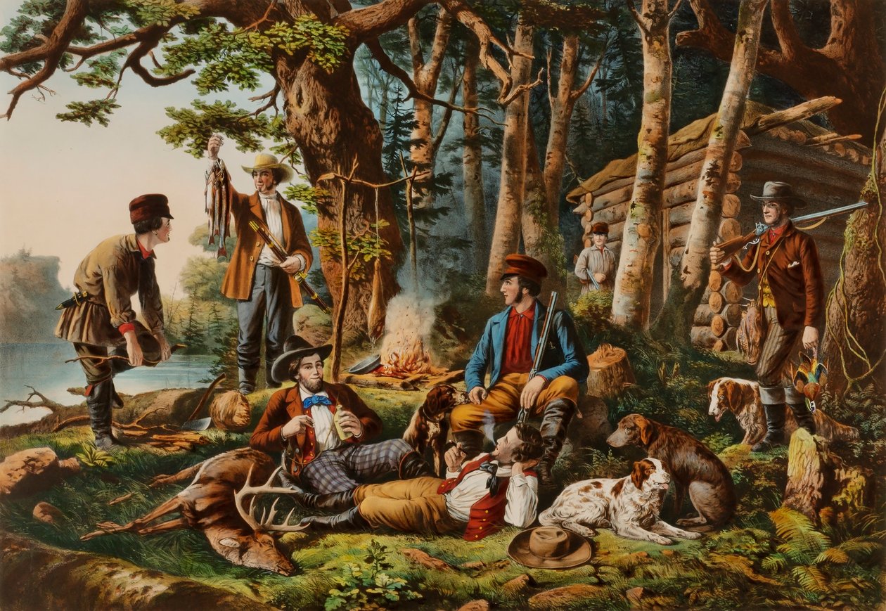 Camping ude. "Nogle af den rigtige slags" af Louis Maurer