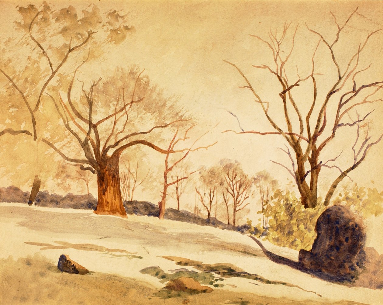 Efterårslandskab, ca. 1886-1887. af Louis Michel Eilshemius