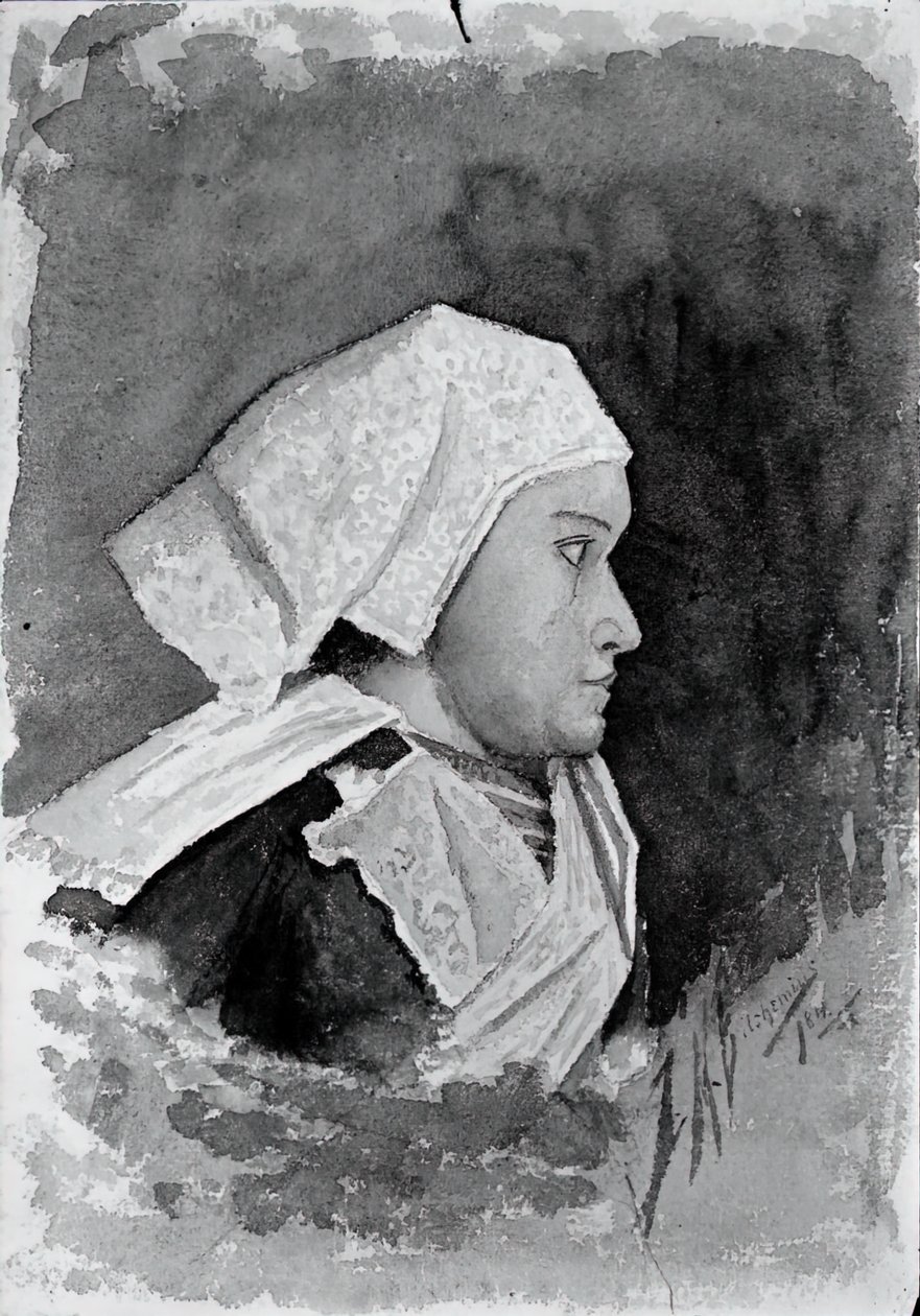 Bretagne bondekvinde, 1884. af Louis Michel Eilshemius