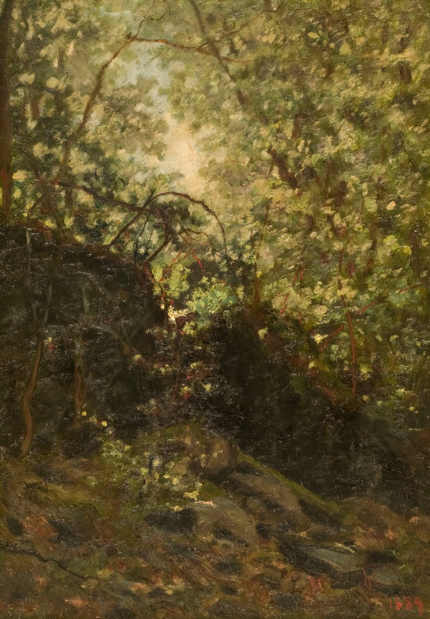 Nat gennem skoven, 1889. af Louis Michel Eilshemius