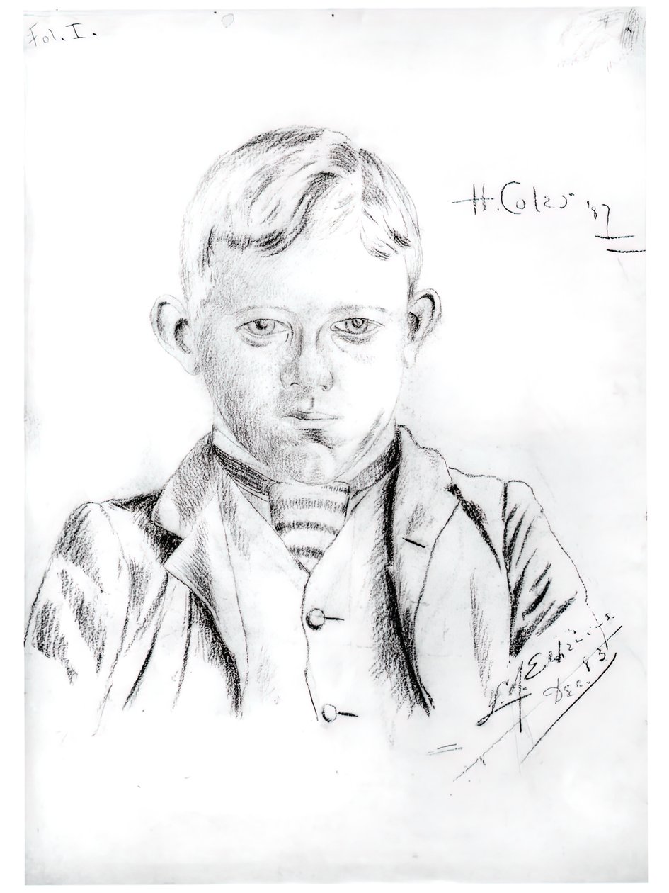 Portræt af Howard L. Coles, december 1883. af Louis Michel Eilshemius