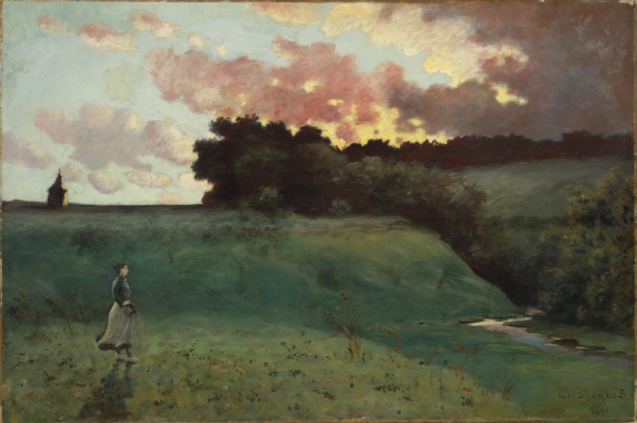 Stormfuldt landskab, 1890 af Louis Michel Eilshemius