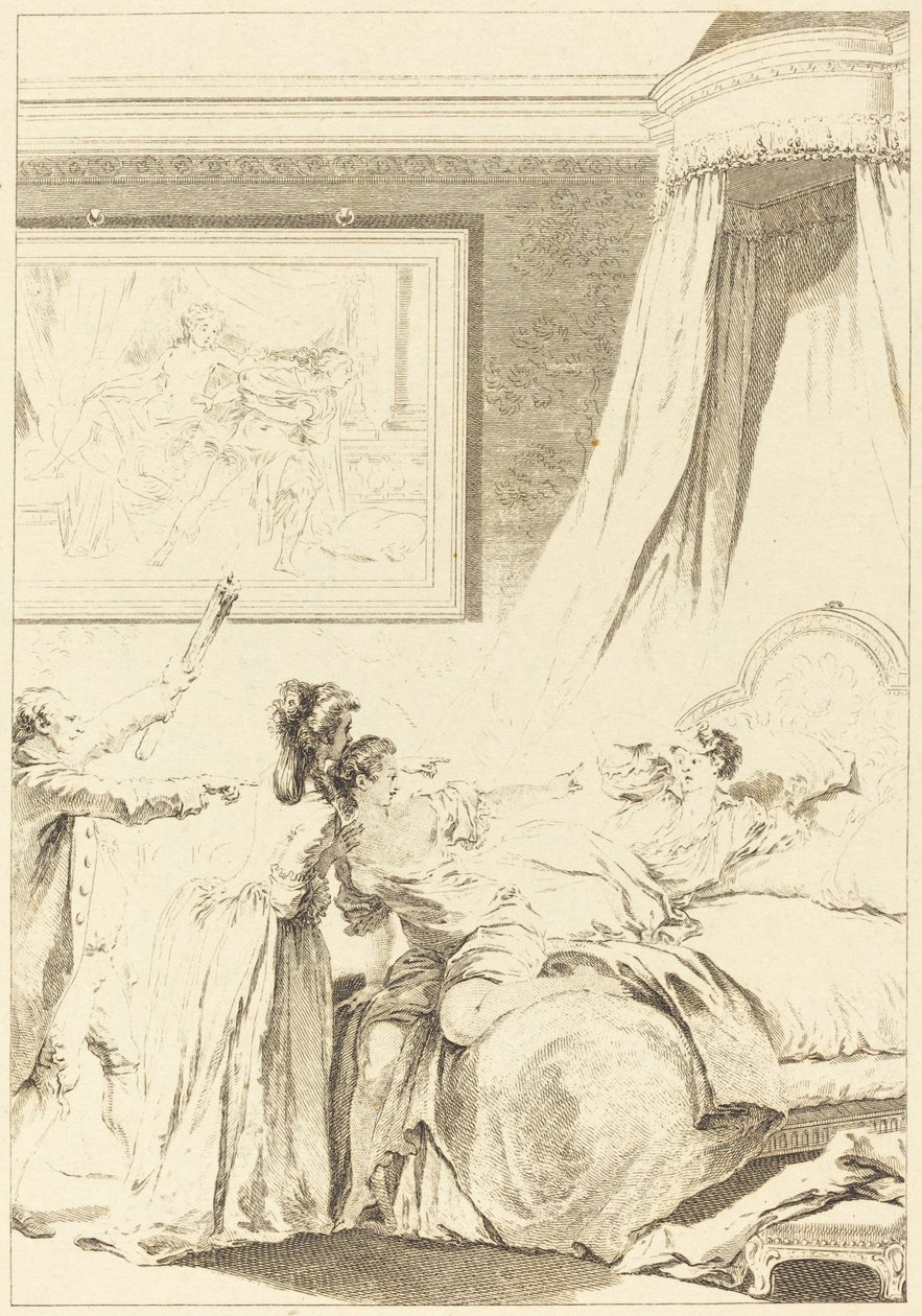 Le gascon puni af Louis Michel Halbou and Antoine Jean Duclos after Jean Honoré Fragonard