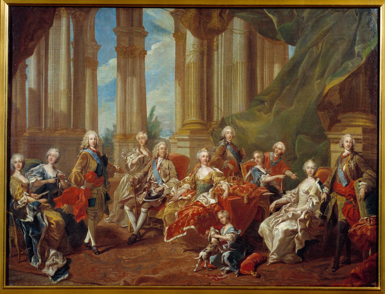 Kong Filip V (1683 - 1746) af Spanien og hans familie. Skitse af Louis Michel Van Loo (1707-1771) af Louis Michel van Loo
