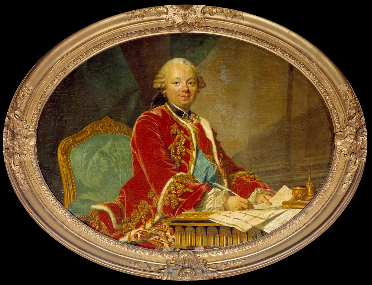 Portræt af Etienne Francois, hertug af Choiseul Stainville (1719 -1785) minister. Louis Michel Van Loo (1707 - 1771) af Louis Michel van Loo