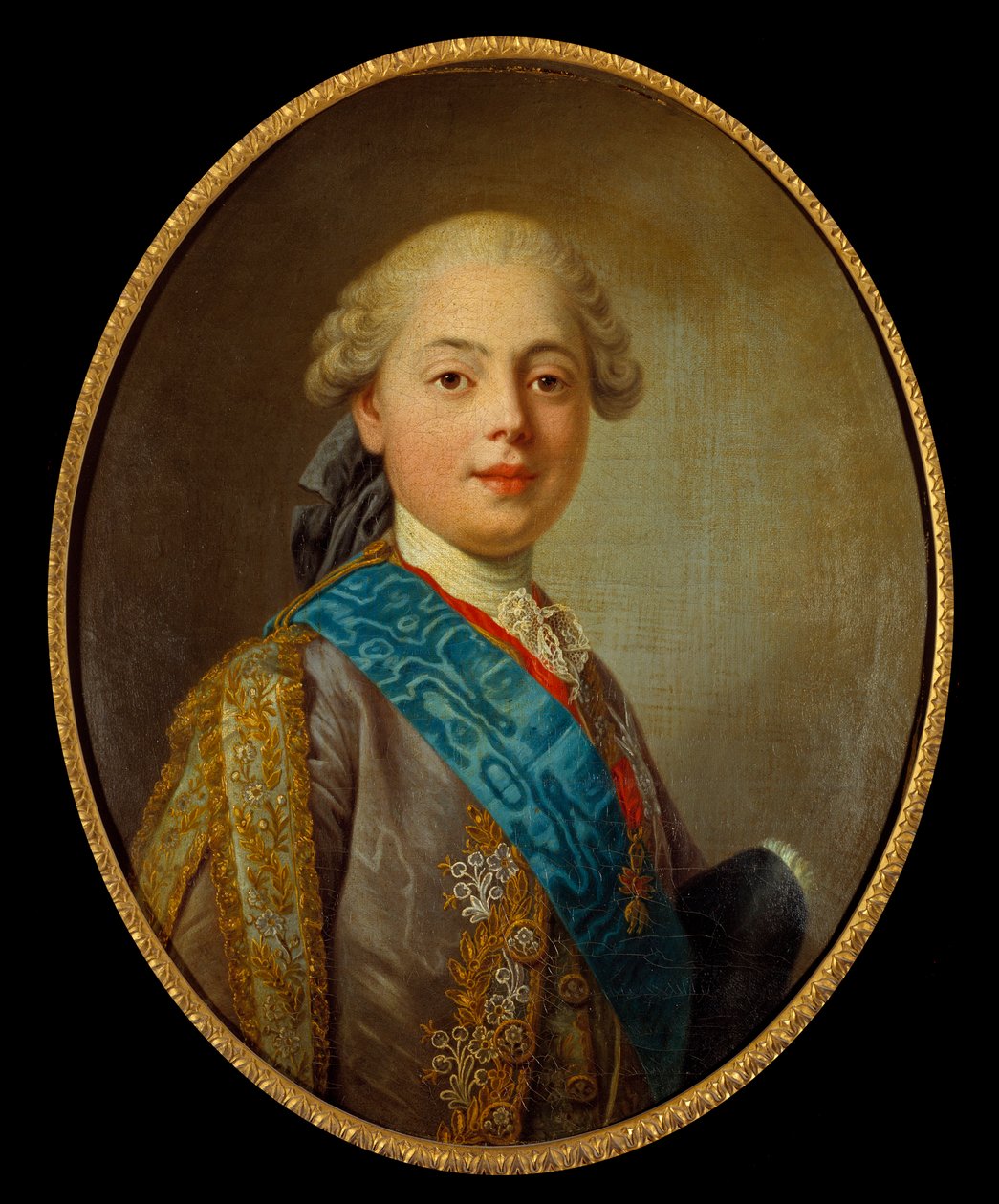 Portræt af Ludvig XVIII, konge af Frankrig, derefter greve af Provence (1755-1824). Maleri af Louis Michel Van Loo (1707 - 1771) af Louis Michel van Loo