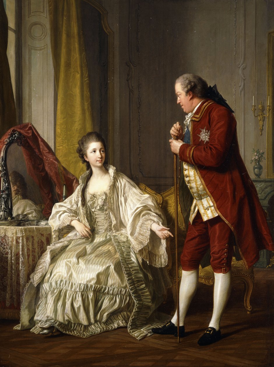 Dobbeltportræt af markisen og markisen de Marigny, 1769 af Louis Michel van Loo