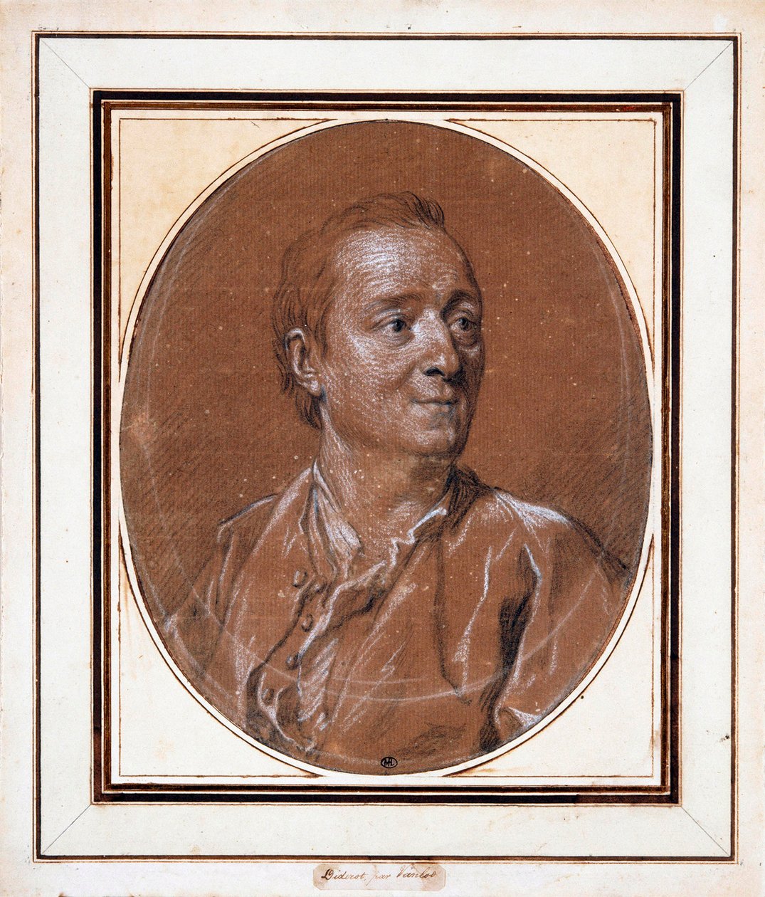 Portræt af Denis Diderot 1713-1784, 1767. af Louis Michel van Loo